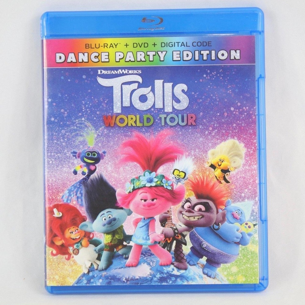 Trolls World Tour Dance Party Edition Blu-Ray DVD Movie